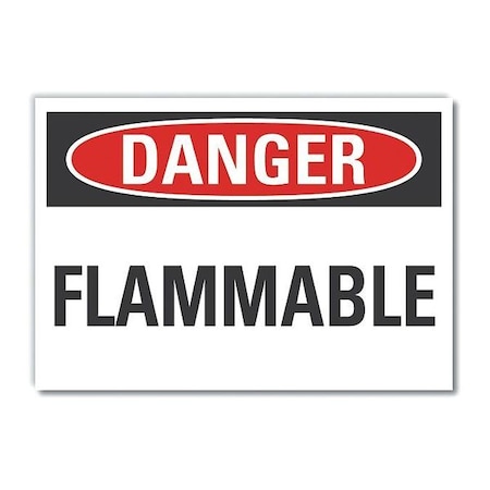 Danger Sign, 3 1/2 in H, 5 in W, Polyester, Horizontal Rectangle, English, LCU4-0322-ND_5X3.5