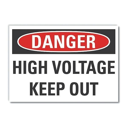 Refl Decal Danger High Voltage,5"x3-1/2", LCU4-0441-RD_5X3.5
