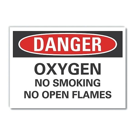 Danger Sign, 3 1/2 in H, 5 in W, Reflective Sheeting,  Horizontal Rectangle, LCU4-0523-RD_5X3.5