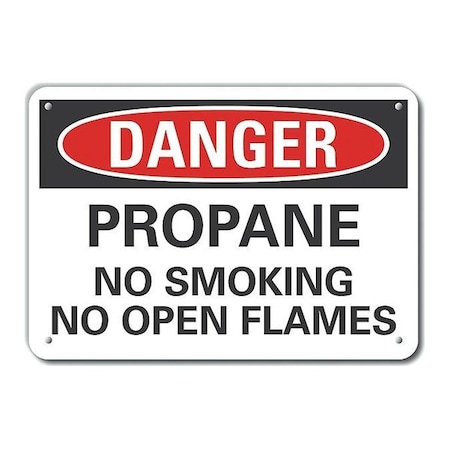Danger Sign, 7" H, 10" W,  Vertical Rectangle, English, LCU4-0530-RA_10X7