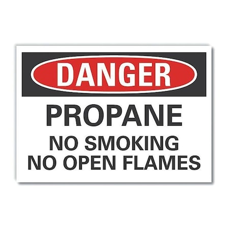 Danger Sign, 3 1/2 in H, 5 in W, Reflective Sheeting,  Horizontal Rectangle, LCU4-0530-RD_5X3.5