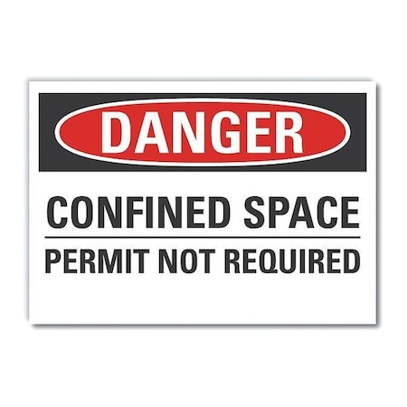 Refl Decal Danger Confined,5"x3-1/2", LCU4-0534-RD_5X3.5