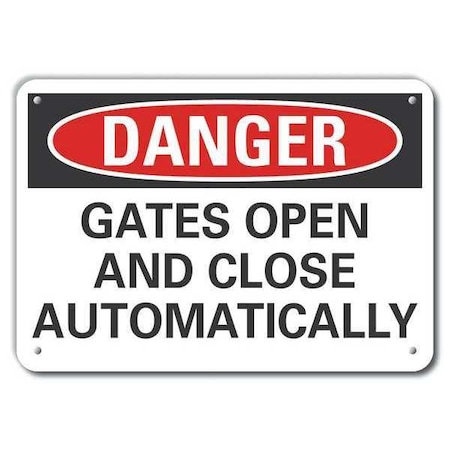Refl Alum Danger Gates Open,14"x10"