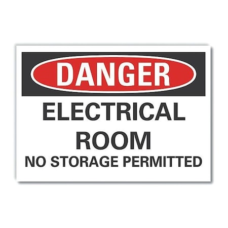 Danger Sign, 7 in Height, 10 in Width, Polyester, Vertical Rectangle, English
