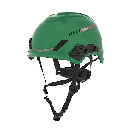 V-Gard H1 Safety Helmet, Trivent, Fas-Trac III Pivot, ANSI, EN12492, Class C, Green