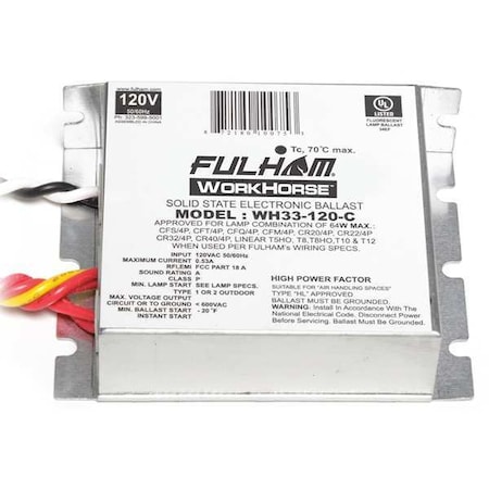 5 to 64 Watts, 1, 2, 3, or 4 Lamps, Electronic Ballast