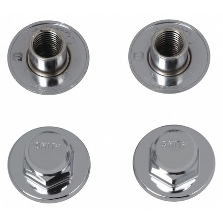 Retrofit Cap Nut, Brass, Silver, PK4