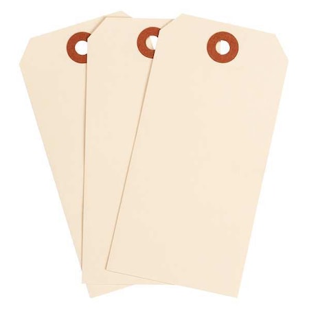 Blank Shipping Tag, Cardstock, 4-3/4" H x 2-3/8" W, Manila, Rectangle, 1000 PK