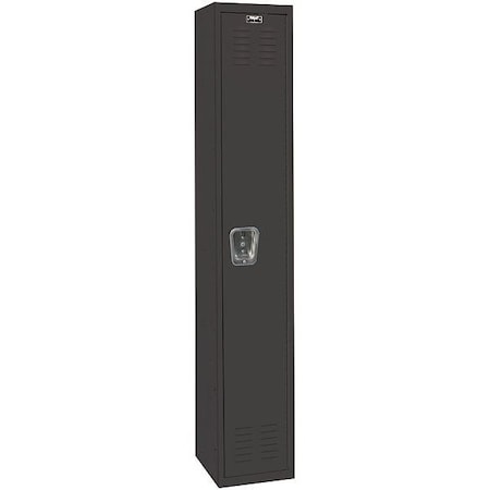 Wardrobe Locker, 12 in W, 18 in D, 72 in H, (1) Tier, (1) Wide, Black