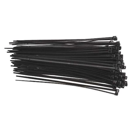 Tie, Nylon, Black, 100 PK