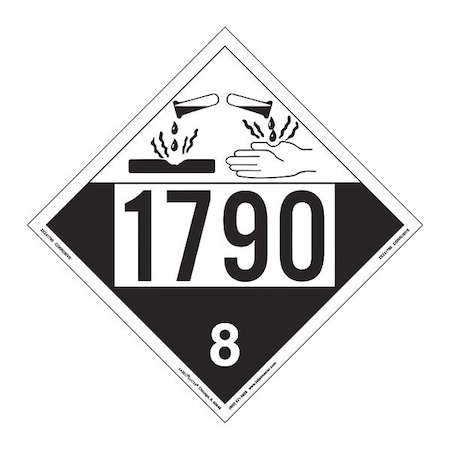 CorrosivePlacard,CorrosiveUN1790,PK25