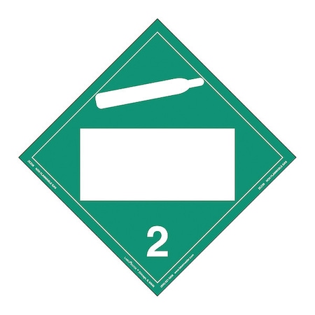 Non Flammable Gas Placard,Vinyl,PK25