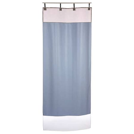 Shower Curtain System, Plastic, Blue, 40" W, 93" L