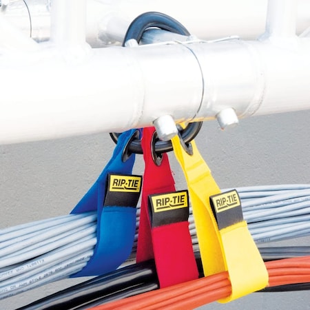 Cable Tie Strap, 16 in L, 4 in Max Bundle Dia., Black, Nylon, 90 lb Strength, 4 PK