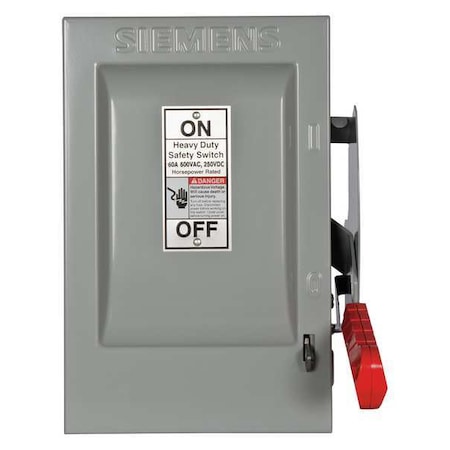 Nonfusible, Safety Switch, Heavy Duty, 600 V, 3PST