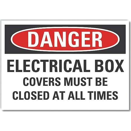 Decal,Danger Electrical Box,5 x 3.5"