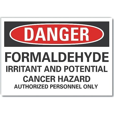 Danger Sign, 3 1/2 in H, 5 in W,Horizontal Rectangle, English, LCU4-0697-RD_5X3.5