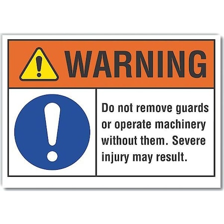 Decal,Reflective,Warning Do Not,5 x 3.5", 3 1/2 in Height, 5 in Width, Reflective Sheeting, English