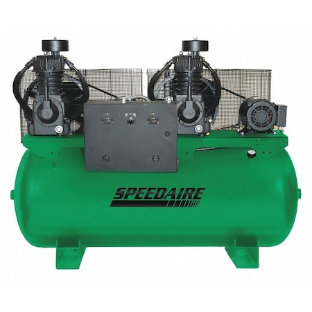 Elec. Air Compressor, Duplex, 5HP, 32.8CFM