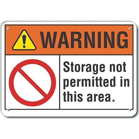 Facility Sign, 10 in H, 14 in W, Horizontal Rectangle, English, LCU6-0008-NA_14X10