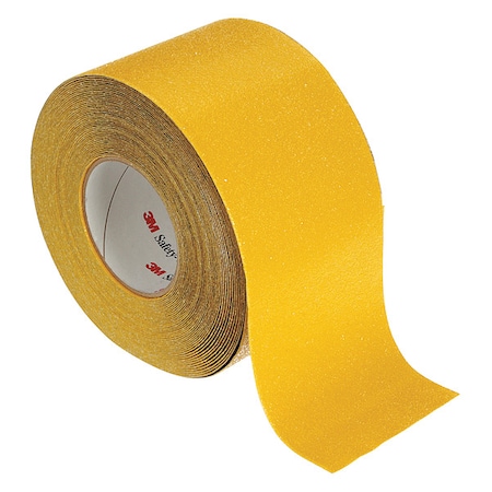 Anti-Slip Tape Backing: Aluminum, Mineral Coated 60 Grit Size, Yellow, 4" W x 60 ft. L, 36 mil Thick
