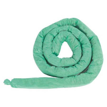 Absorbent Sock,Green,30 gal.,PK12