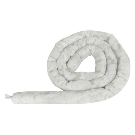 Absorbent Sock,White,10 gal.,PK2