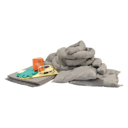 Spill Kit Refill, 14 gal Volume Absorbed per Kit, 20 gal Capacity, Refill
