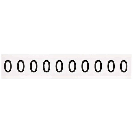 Number Label,Character 0,1 In. H,Vinyl,PK10