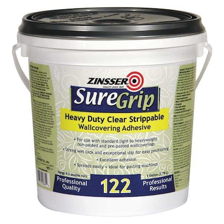 Wallcovering Adhesive, SureGrip(R) 122 Series, Tan, 1 gal, Bottle