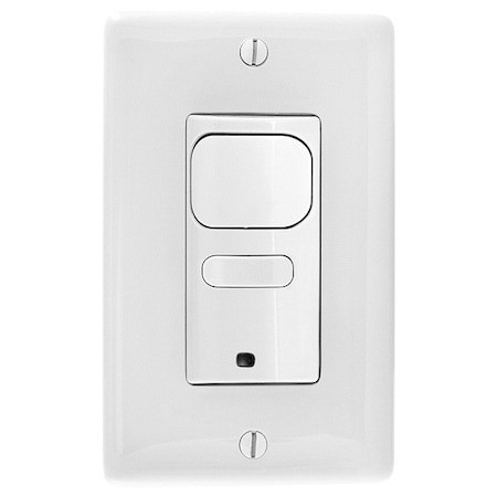 Wall Mount Sensor, Occupancy, Vacancy, Hard Wired, White, 1,000 sq ft, Fluorescent, Incandescent