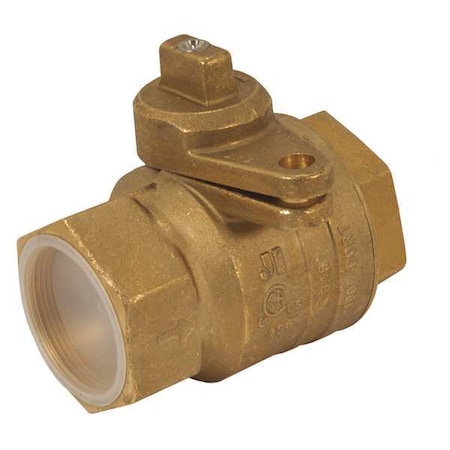 2" FNPT Brass Gas Ball Valve Inline