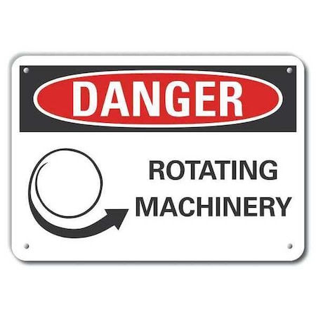 Danger Sign, 7 in Height, 10 in Width, Plastic, Vertical Rectangle, English