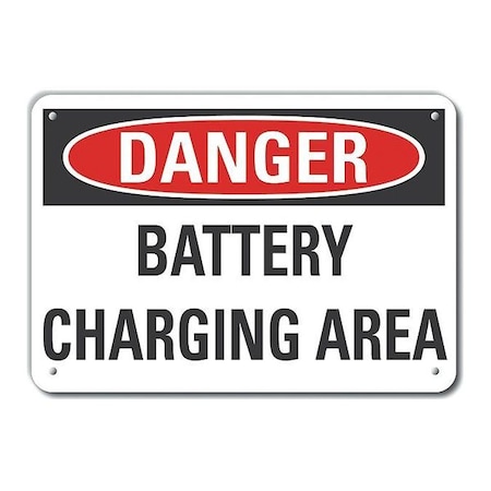 Danger Sign, 7 in Height, 10 in Width, Plastic, Vertical Rectangle, English