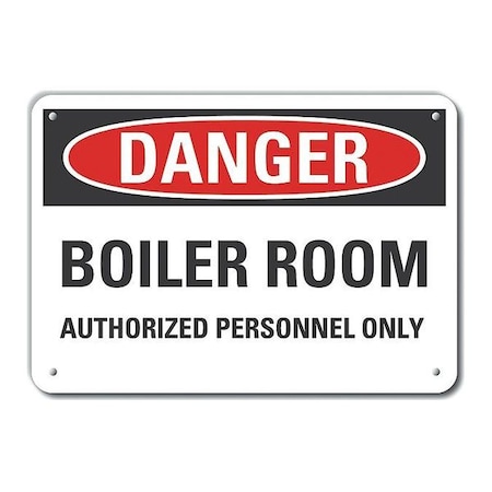 Danger Sign, 7 in H, 10 in W, Plastic, Vertical Rectangle, English, LCU4-0553-NP_10X7