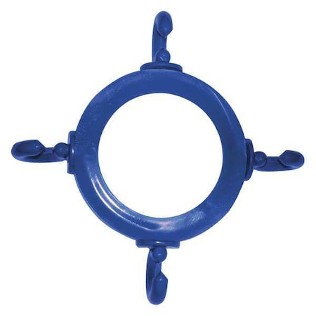 Cone Chain Connector for Plastic Chain Barrier, Blue, 6 39/50 in Length, Gloss