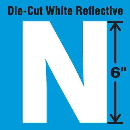 Letter Label, Vinyl, 6 in H, 3-3/8 in W