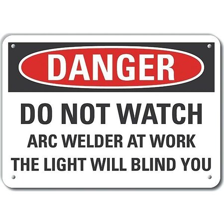 Decal,Danger Do Not Watch Arc,14x10"