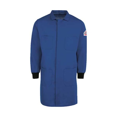 FR Lab Coat, 4.4 cal/sq cm, 2XL, 4.5 oz Nomex, Snaps Closure
