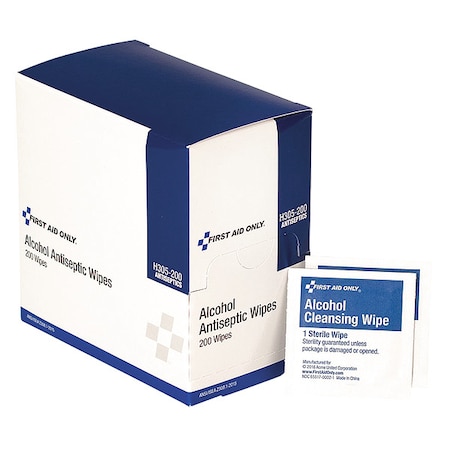 Topical Antiseptic Wipes, 70% Isopropyl Alcohol, 200 PK