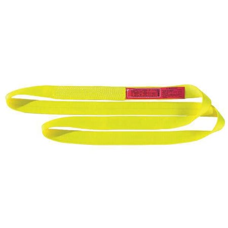 Web Sling, Type 5, 2 ft L, 1 in W, Nylon, Yellow