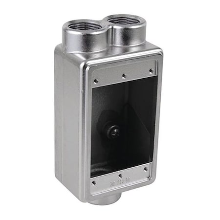 Weatherproof Electrical Box, 18 cu in, FSCC Box Type, 1 Gang, Stainless Steel, Rectangular Shape