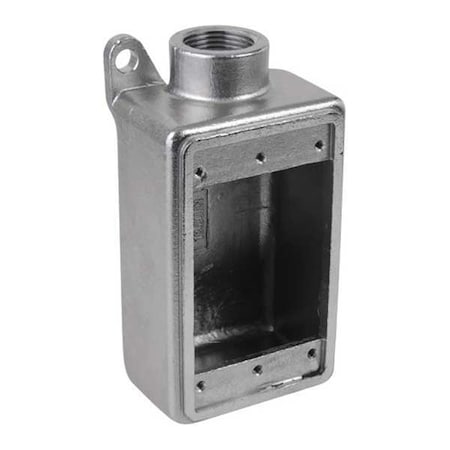 Weatherproof Electrical Box, 18 cu in, FS Box Type, 1 Gang, Stainless Steel, Rectangular Shape
