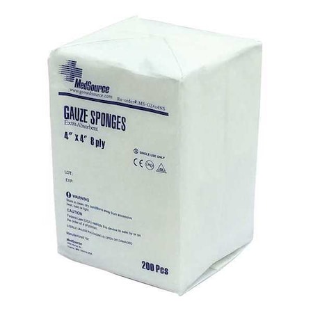Gauze Pad,White,4"L,4"W,PK4000
