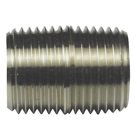 IMC Nipple, 1-1/2 in, Threaded, 304 Stainless Steel, Polished