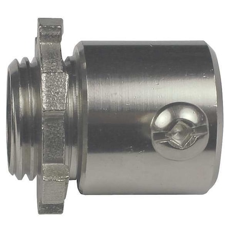 EMT Grounding Connector, 3/4 in, Set Screw, 316 Stainless Steel, Polished