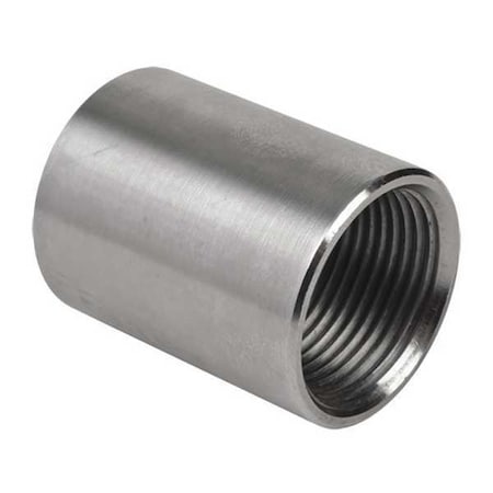 IMC Coupling, 3/4 in, Threaded, 316 Stainless Steel, Polished, Silver