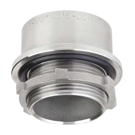IMC Grounding Hub, 3/4 in, Threaded, 316 Stainless Steel, Polished, Silver