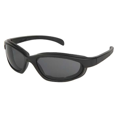 PN1, Safety Glasses, Anti-Fog & Anti-Scratch, Gray Lens, Black Frame, Full-Frame