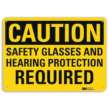 Safety Sign,Hearing Protection,10 in. H